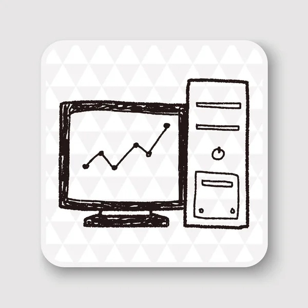 Gráfico de pantalla doodle vector ilustración — Archivo Imágenes Vectoriales