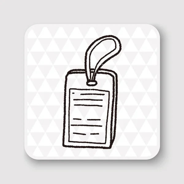 Doodle ID Card Vektor Illustration — Stockvektor