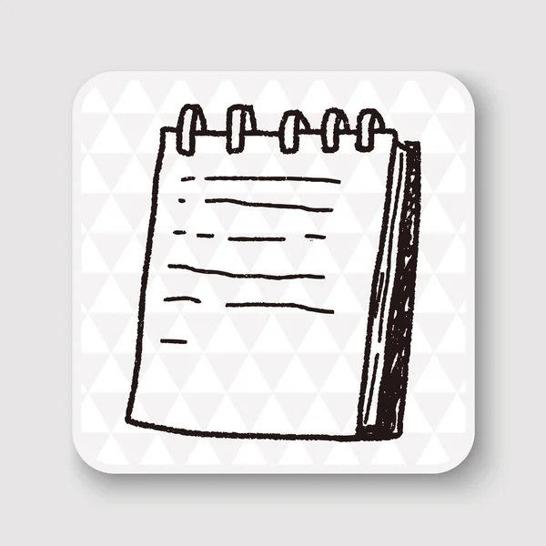 Doodle Notizbuch Vektor Illustration — Stockvektor