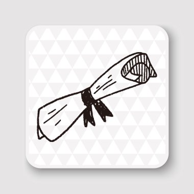Sertifika doodle vektör çizim