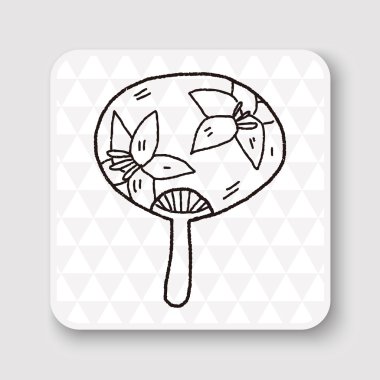 fan doodle vektör çizim
