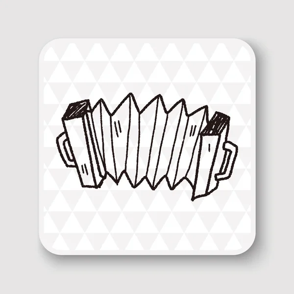 Illustration vectorielle accordéon doodle — Image vectorielle
