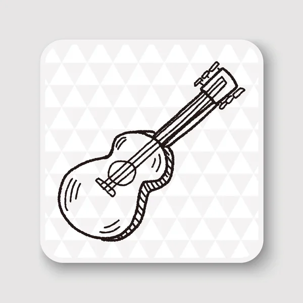 Guitar Doodle Vektor Illustration — Stockvektor