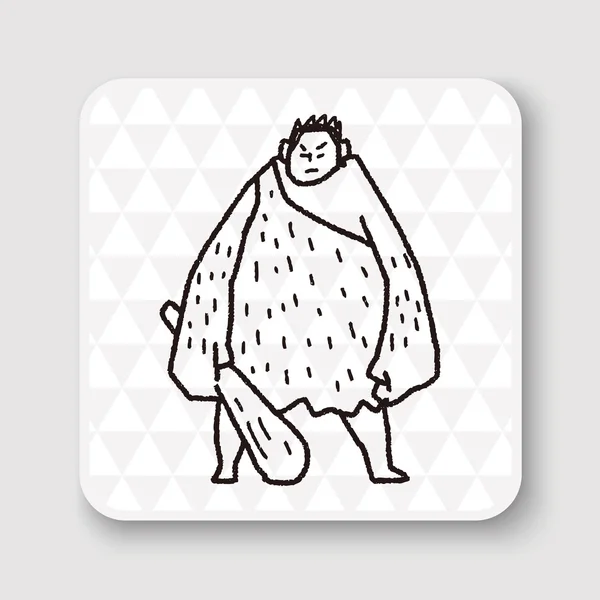 Illustration vectorielle de doodle ogre géant — Image vectorielle