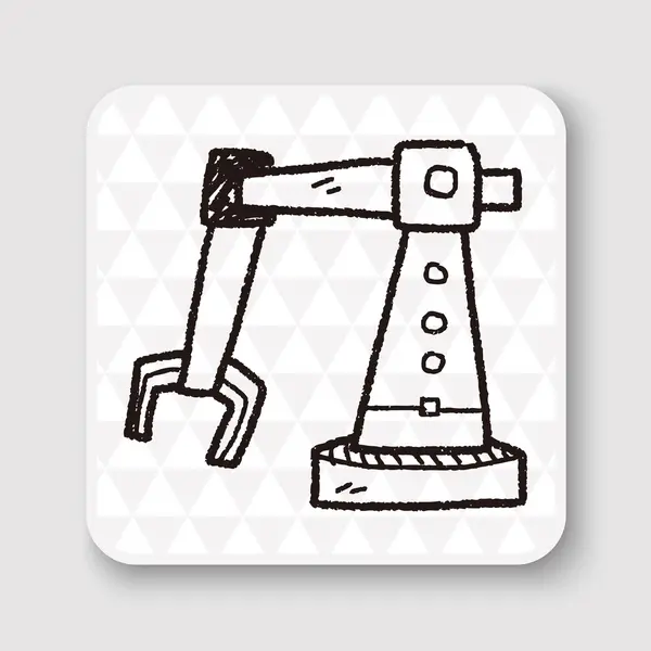 Robota doodle vektorové ilustrace — Stockový vektor