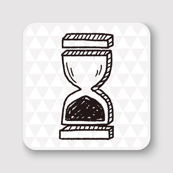 Doodle Hourglass vector illustratie — Stockvector