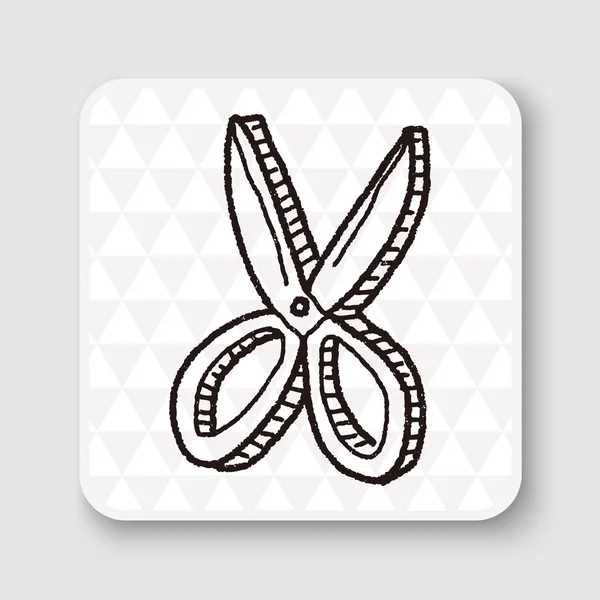 Illustration vectorielle de dessin de gribouille de ciseaux — Image vectorielle