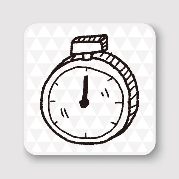 Векторная иллюстрация doodle stopwatch — стоковый вектор