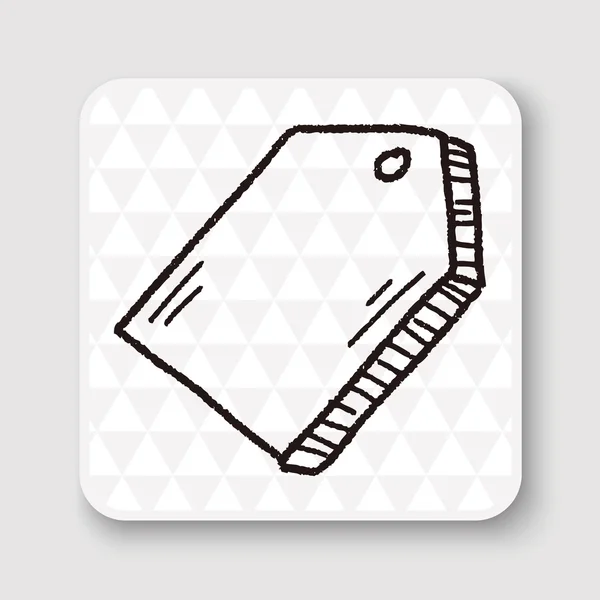 Doodle Tag vector ilustración — Archivo Imágenes Vectoriales