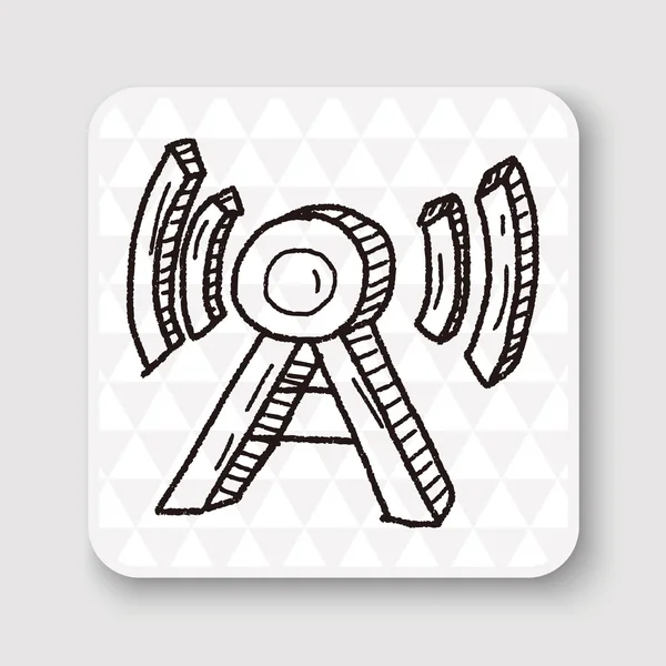 Doodle wifi vector ilustración — Archivo Imágenes Vectoriales