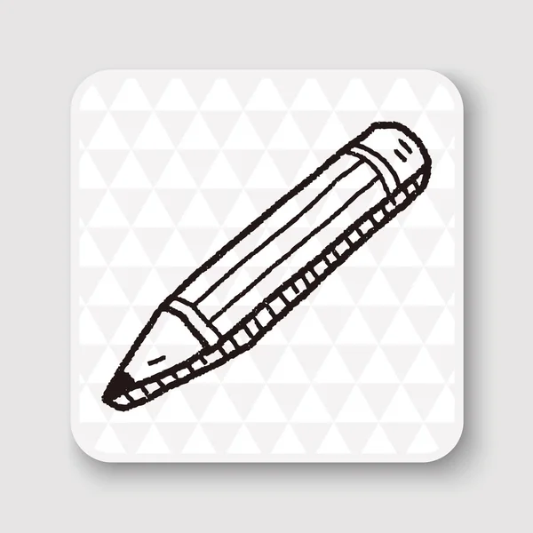 Ilustração do vetor de lápis doodle — Vetor de Stock