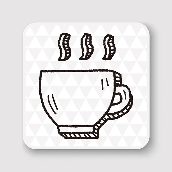Illustrazione vettoriale del caffè doodle — Vettoriale Stock