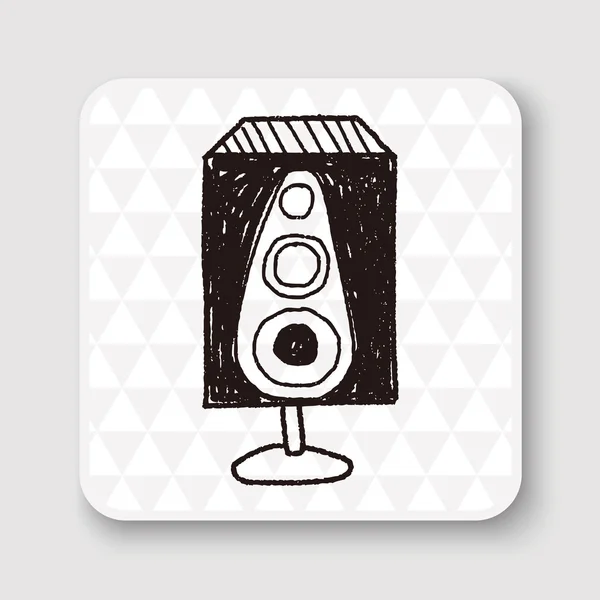 Speaker Doodle Vektor Illustration — Stockvektor