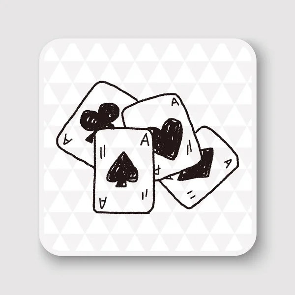 Doodle Poker矢量插图 — 图库矢量图片