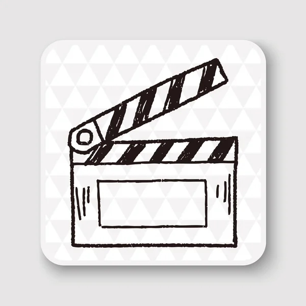 Placa de filme doodle ilustração vetorial —  Vetores de Stock