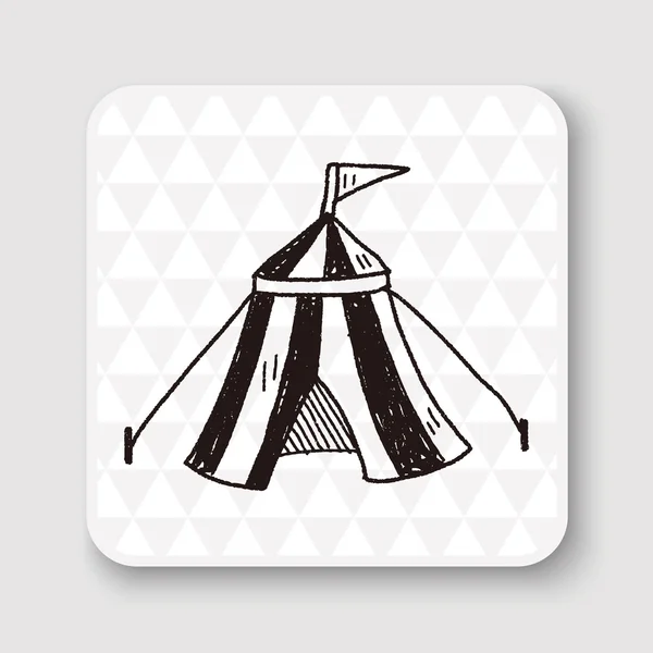 Cirkus doodle vektor illustration — Stock vektor