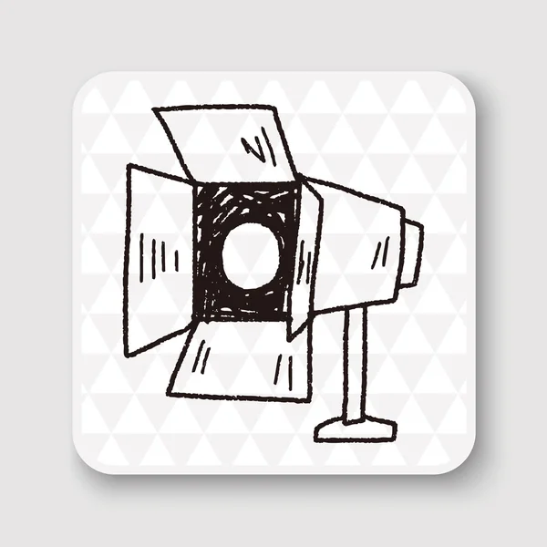 Photographie lumière doodle vecteur illustration — Image vectorielle