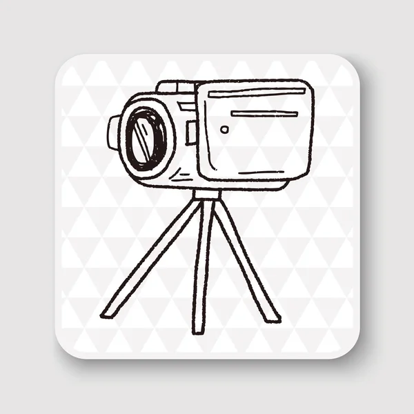 Doodle Gravador de vídeo ilustração vetorial — Vetor de Stock