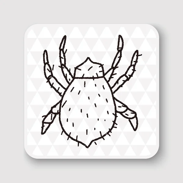 Mite doodle vector illustration — Stock Vector