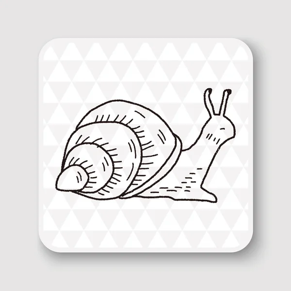 Illustration vectorielle de gribouillis escargot — Image vectorielle