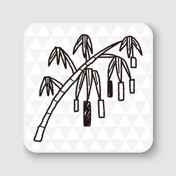 Souhaitant illustration vectorielle doodle arbre — Image vectorielle