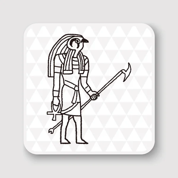 埃及神涂鸦矢量图 — 图库矢量图片
