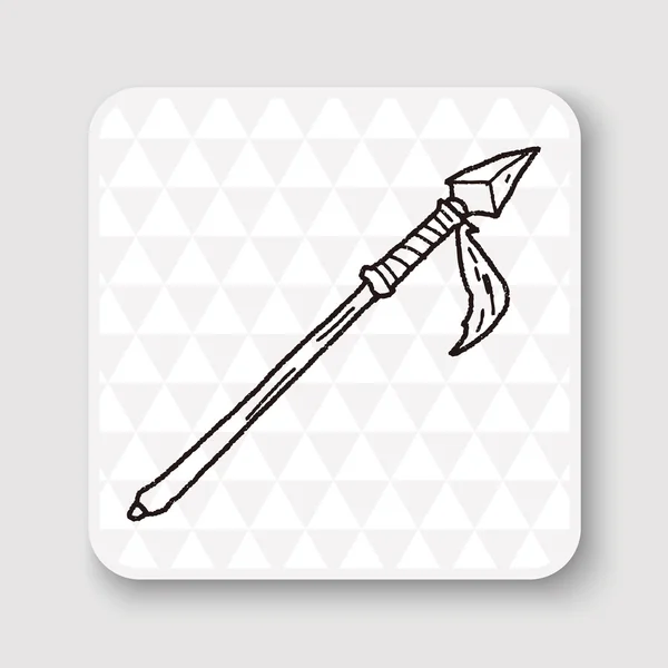 Doodle spear vetor ilustração vetor ilustração — Vetor de Stock