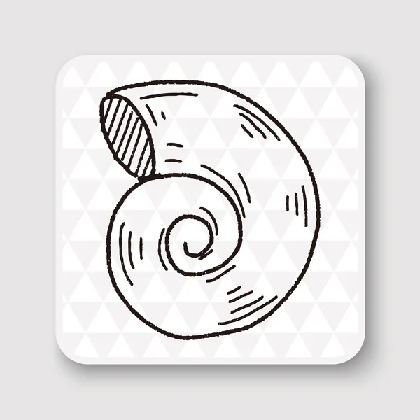 Shell doodle vector ilustración — Archivo Imágenes Vectoriales