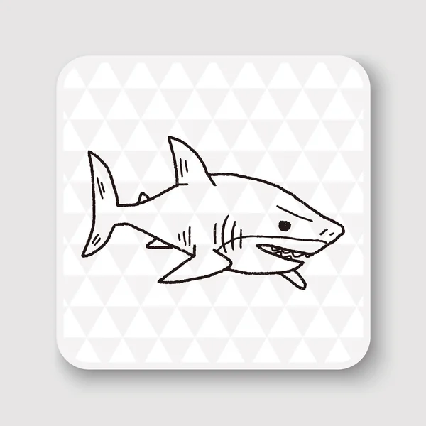 Shark doodle vector illustration — Stock Vector