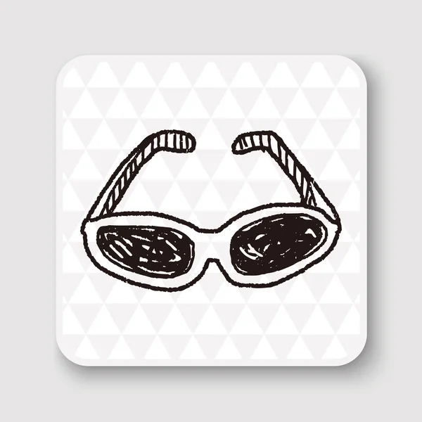 Doodle gafas de sol vector ilustración — Vector de stock