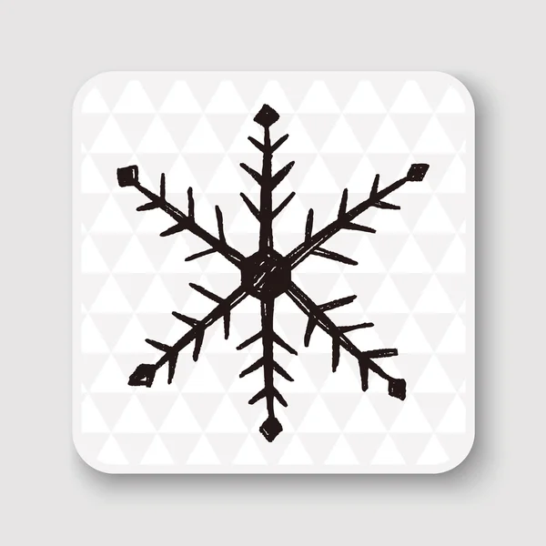 Copo de nieve Doodle Vector ilustración — Archivo Imágenes Vectoriales