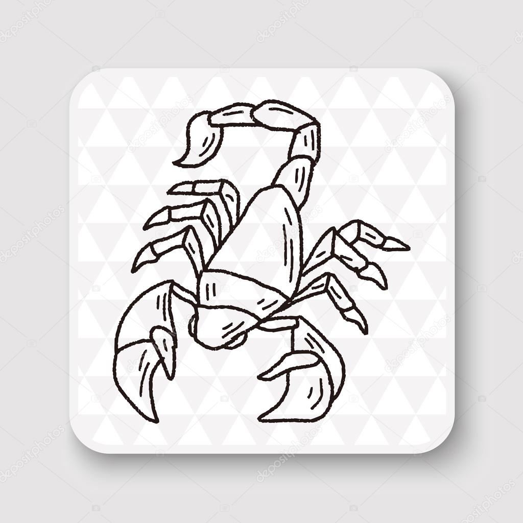 Scorpion doodle vector illustration