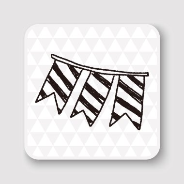 Doodle çizim vektör çizim asılı