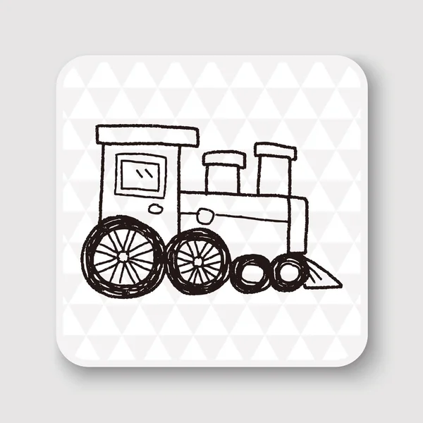 Trein doodle vectorillustratie — Stockvector