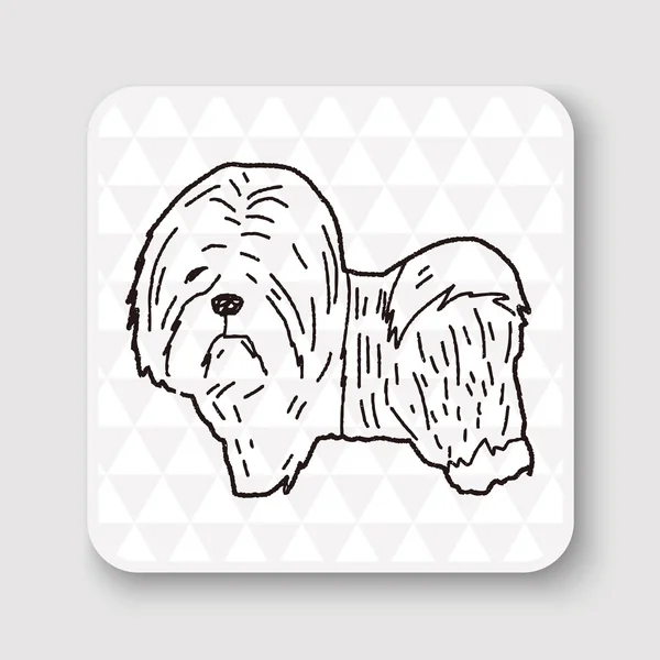 Dog Doodle Vektor Illustration — Stockvektor