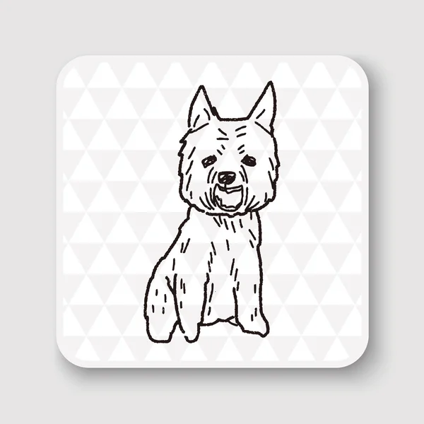 Illustration vectorielle doodle chien — Image vectorielle