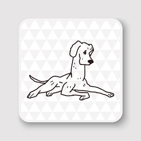 Dog doodle vector illustration — Stock Vector