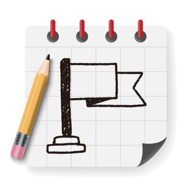 bayrak karalama vektör illüstrasyonu