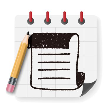 karalama çizimi vektör illüstrasyonuna dikkat et