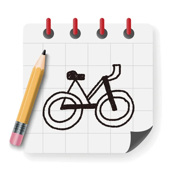 Doodle bicycle vector illustration — Stock Vector