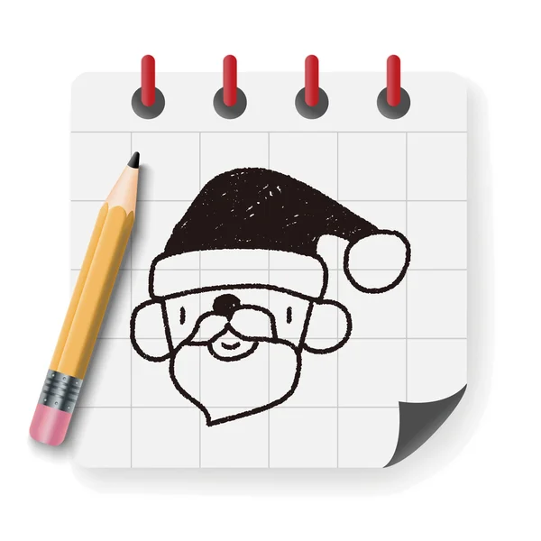 Santa Claus doodle drawing vector illustration — Stock Vector