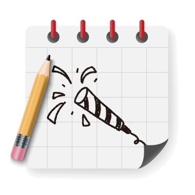 Karalama Renkli kurdele vektör illüstrasyonu