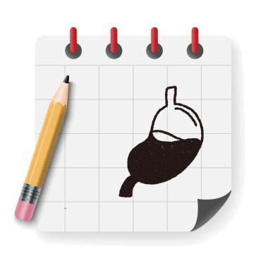 Doodle Mide vektör çizimi