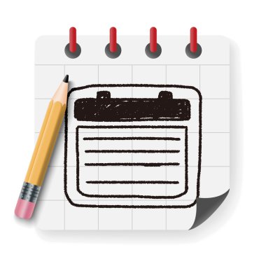 Doodle Notları vektör çizimi