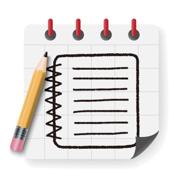 karalama defteri vektör illüstrasyonu