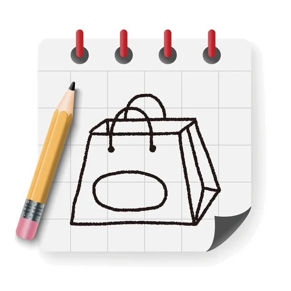 Doodle Bag ilustração vetorial — Vetor de Stock