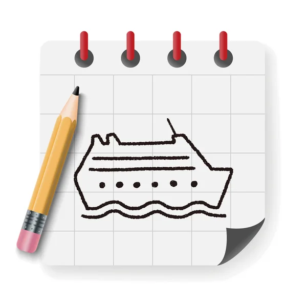 Karalama gemisi vektör çizimi — Stok Vektör