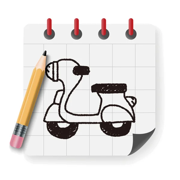 Illustration vectorielle Doodle Moto — Image vectorielle