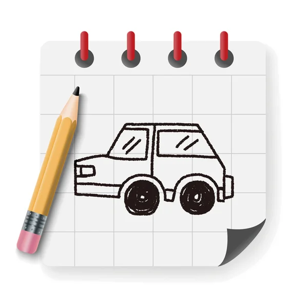 Doodle Illustration vectorielle de voiture — Image vectorielle