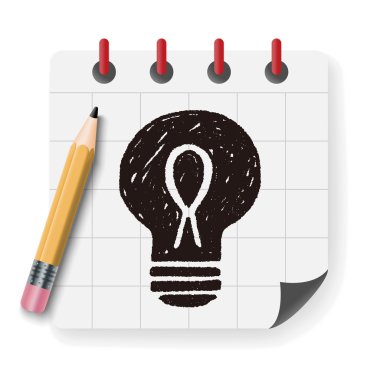 Doodle Ampul Vektör Çizimi